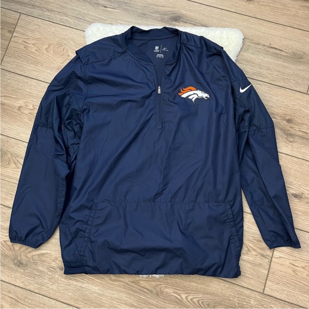 Nike Navy Denver Broncos NFL Half-Zip Jacket